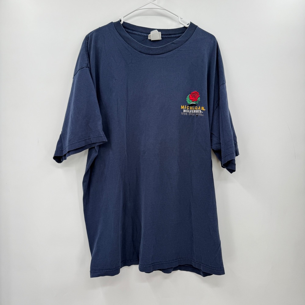 Michigan Wolverines 1998 Rose Bowl Team Edition T-Shirt‎ Navy Blue
